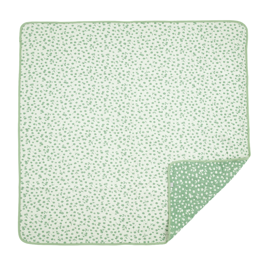 Stokke® Swaddle Muslin Blanket 110x110 - Sage Green Berries OCS