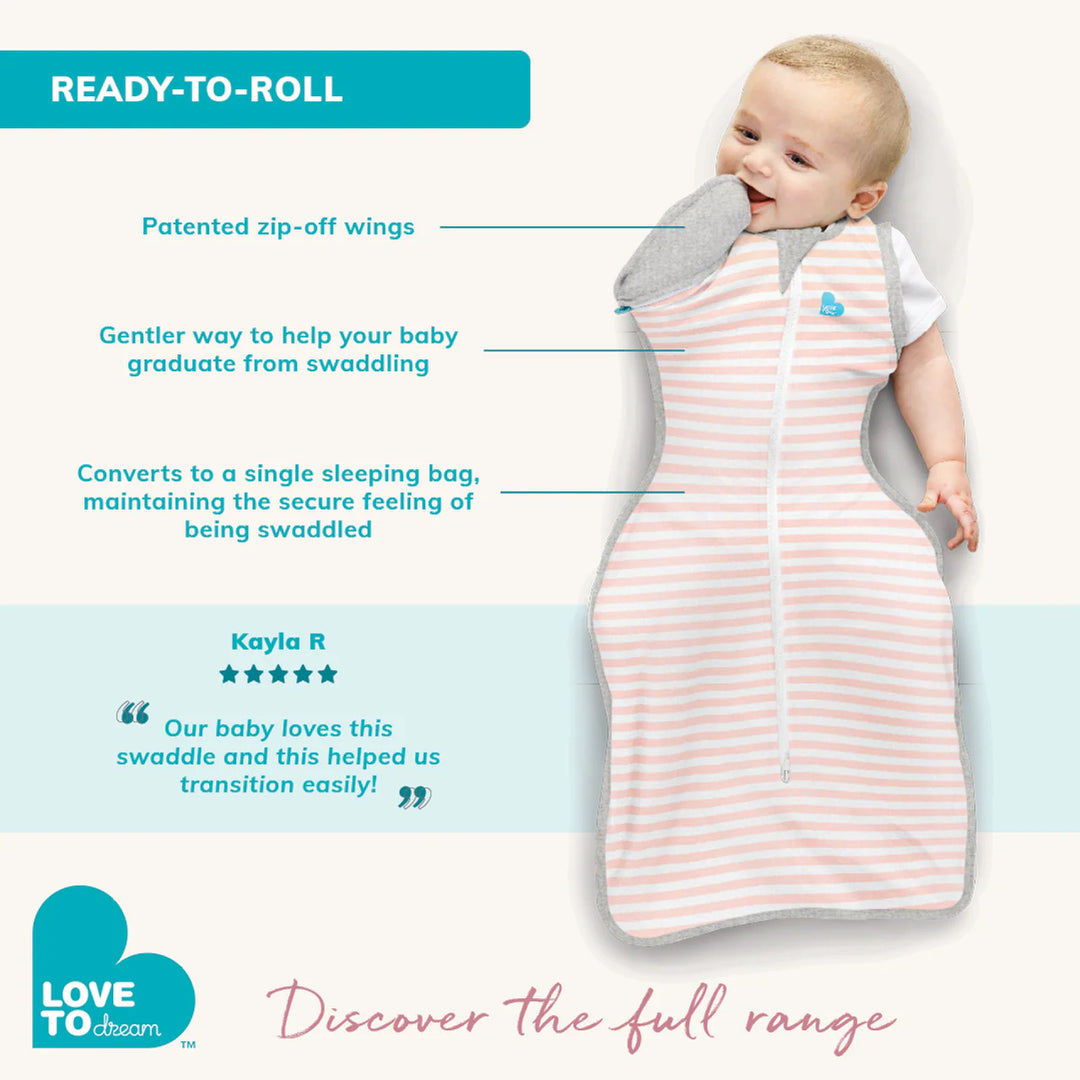 Love to Dream Swaddle Up™Transition Bag Quilted Stretch Cotton Medium 2.5 Tog - White Dreamer