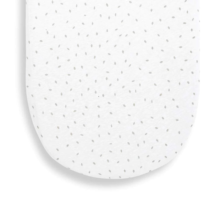 Little Green Sheep Organic Moses Basket Fitted Sheet - White Rice
