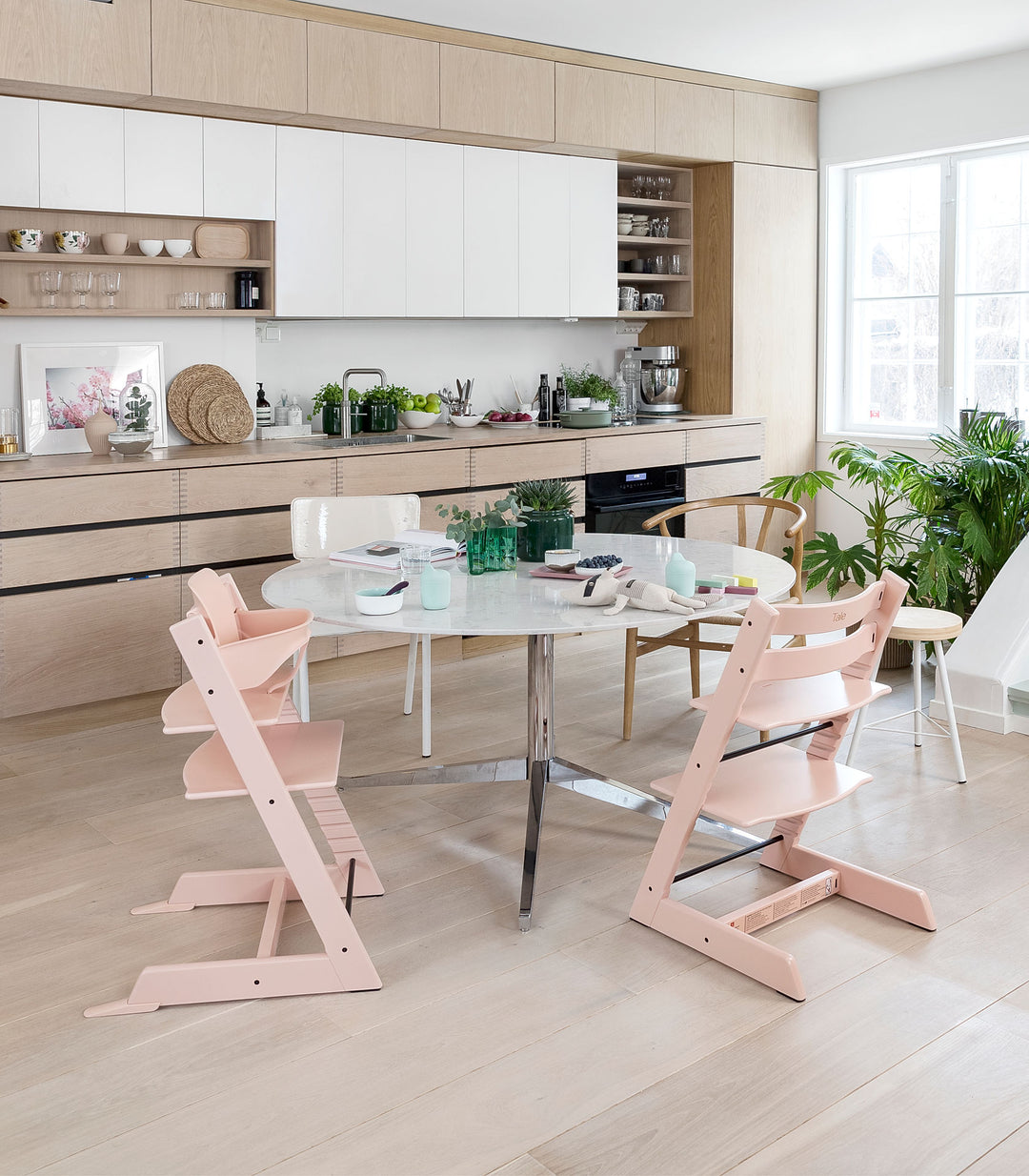Stokke Tripp Trapp Chair & Baby Set - Serene Pink