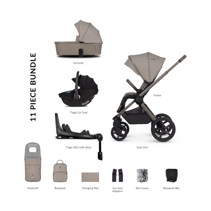 Venicci Tinum Upline 2 3in1 plus Base - Taupe