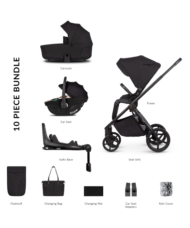 Venicci Claro 3 in 1 including Tiago 360 & Base - Noir