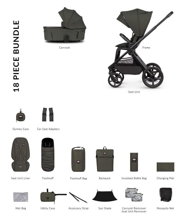 Venicci Upline 3 Hunter 2in1 - Dark Olive