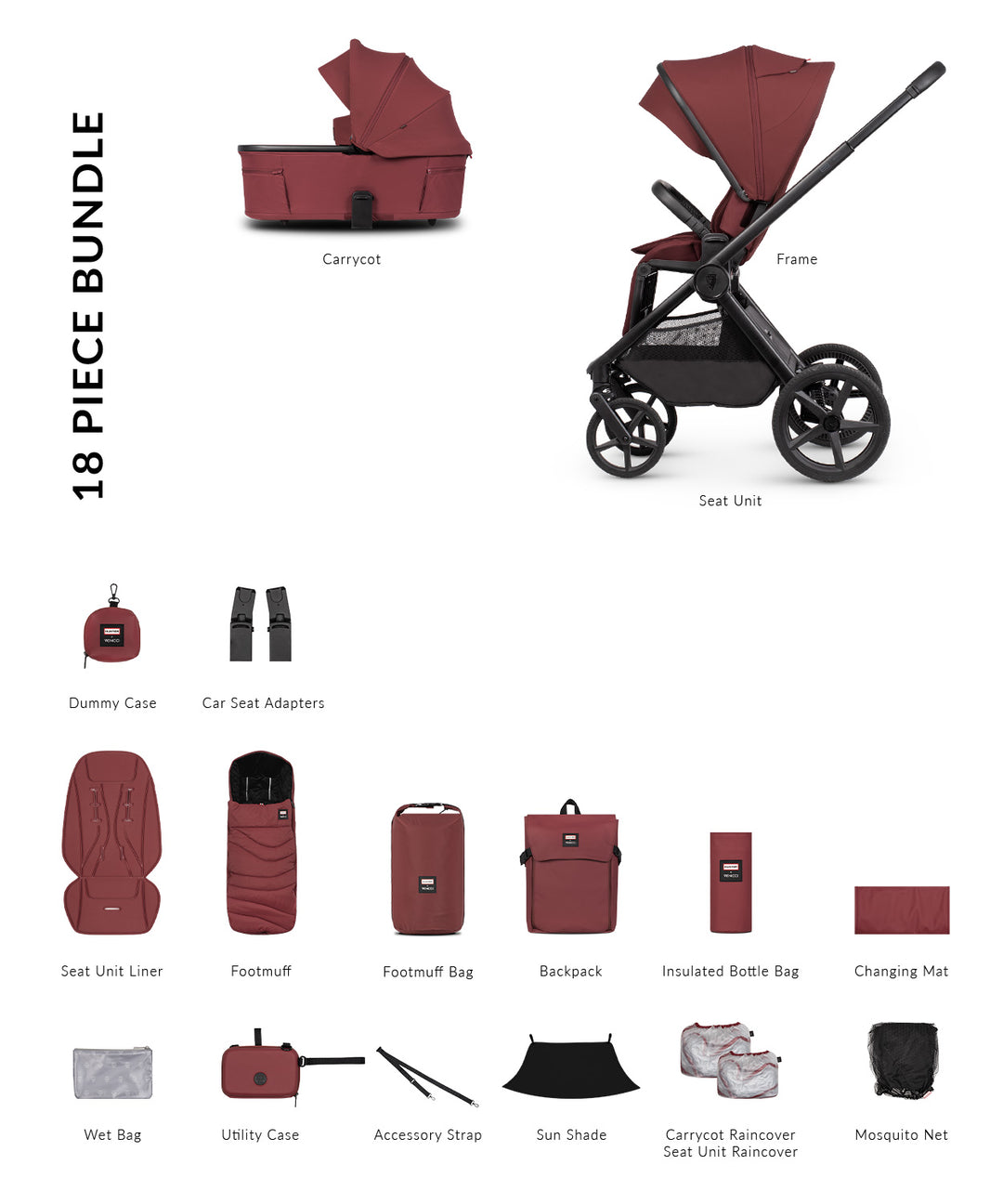 Venicci Upline 3 Hunter 2in1 - Red