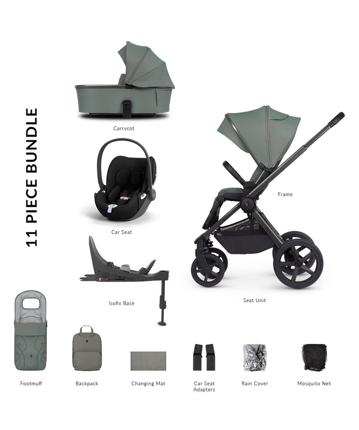 Venicci Tinum Upline 2 Cybex Cloud T Bundle  - Aloe