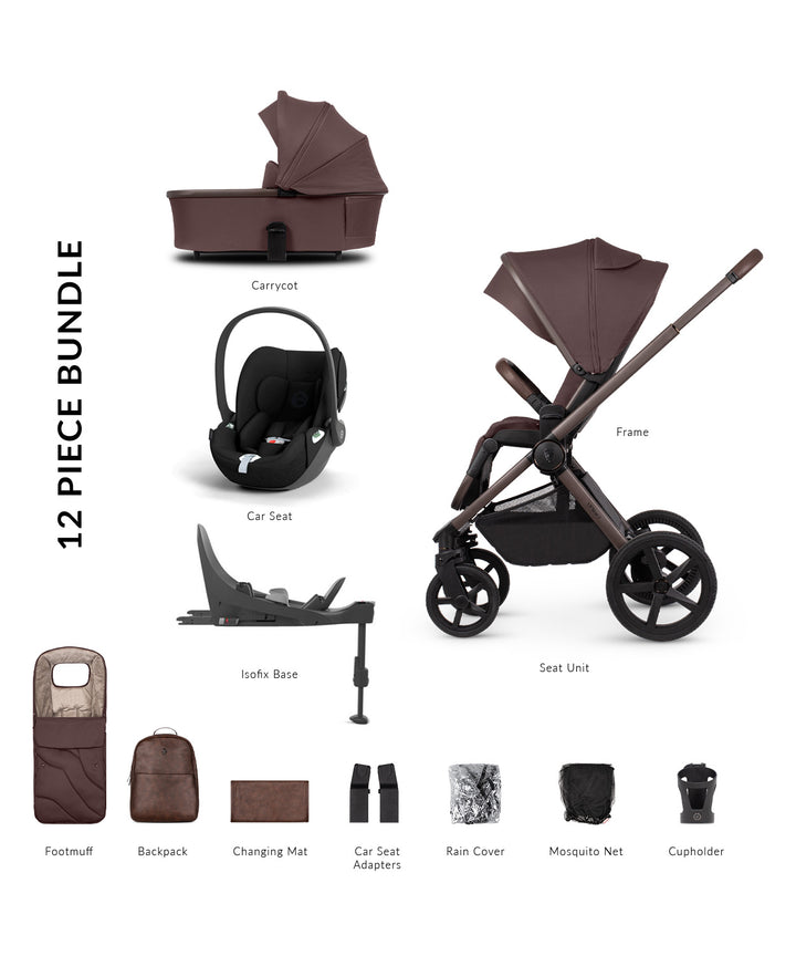 Venicci Tinum Upline 2 SE Cybex Cloud T Bundle - Burgundy