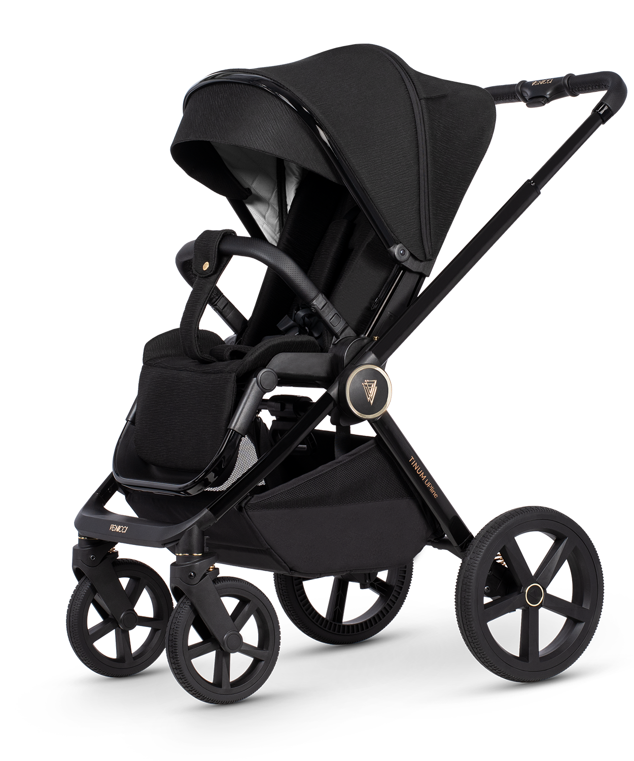 Venicci Tinum Upline 3 in 1 (Tiago) + Isofix Base - All Black