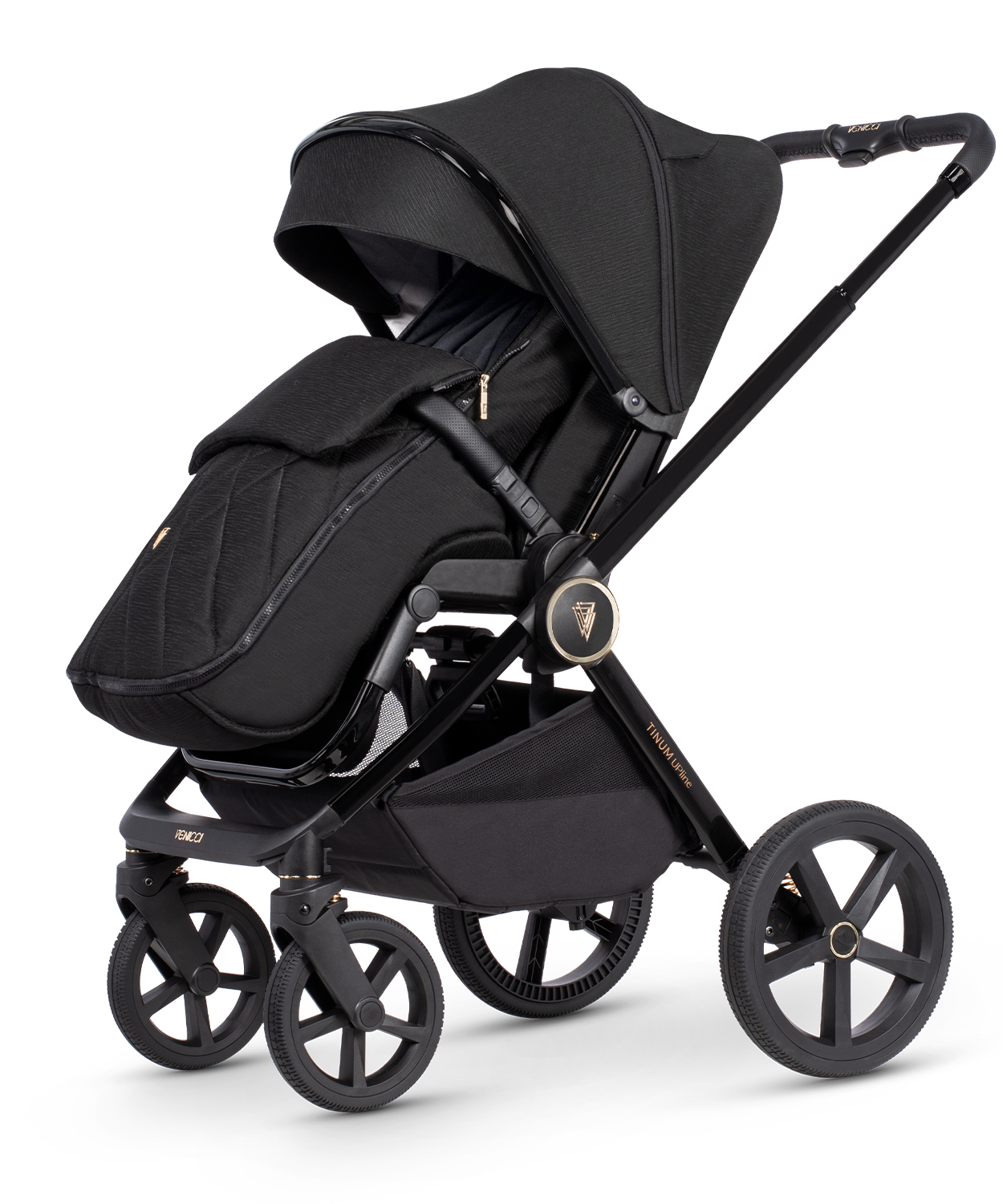 Venicci Tinum Upline 3 in 1 (Tiago) + Isofix Base - All Black