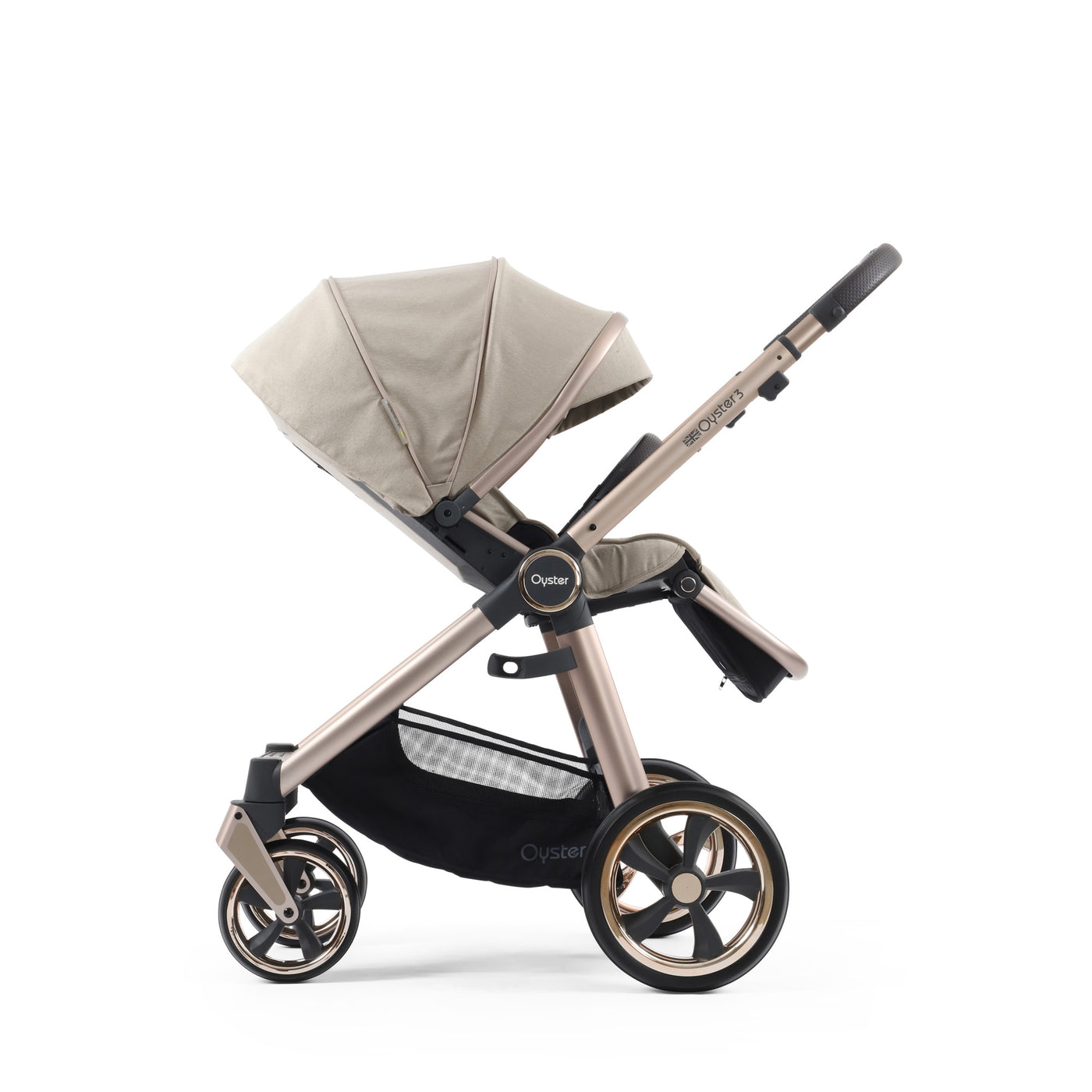 Babystyle Oyster 3 Essential Bundle with Cybex Cloud T & Base - Creme Brulee
