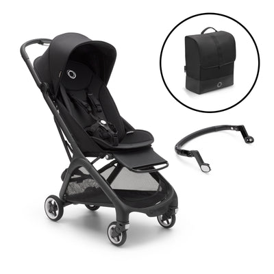 Bugaboo Butterfly Pushchair & Free Butterfly Transport Bag - Black/Midnight Black