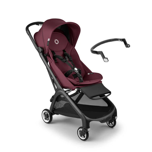 Bugaboo Butterfly Pushchair & Free Bumper Bar - Black/Dark Cherry