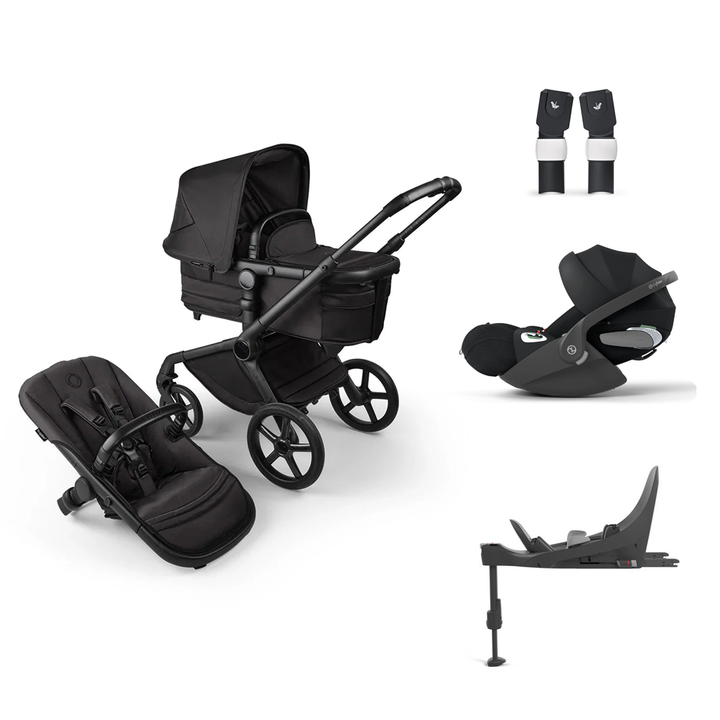 Bugaboo Fox 5 Complete Noir Limited Editon Cloud T Travel Sytem Bundle - Black Moonlight