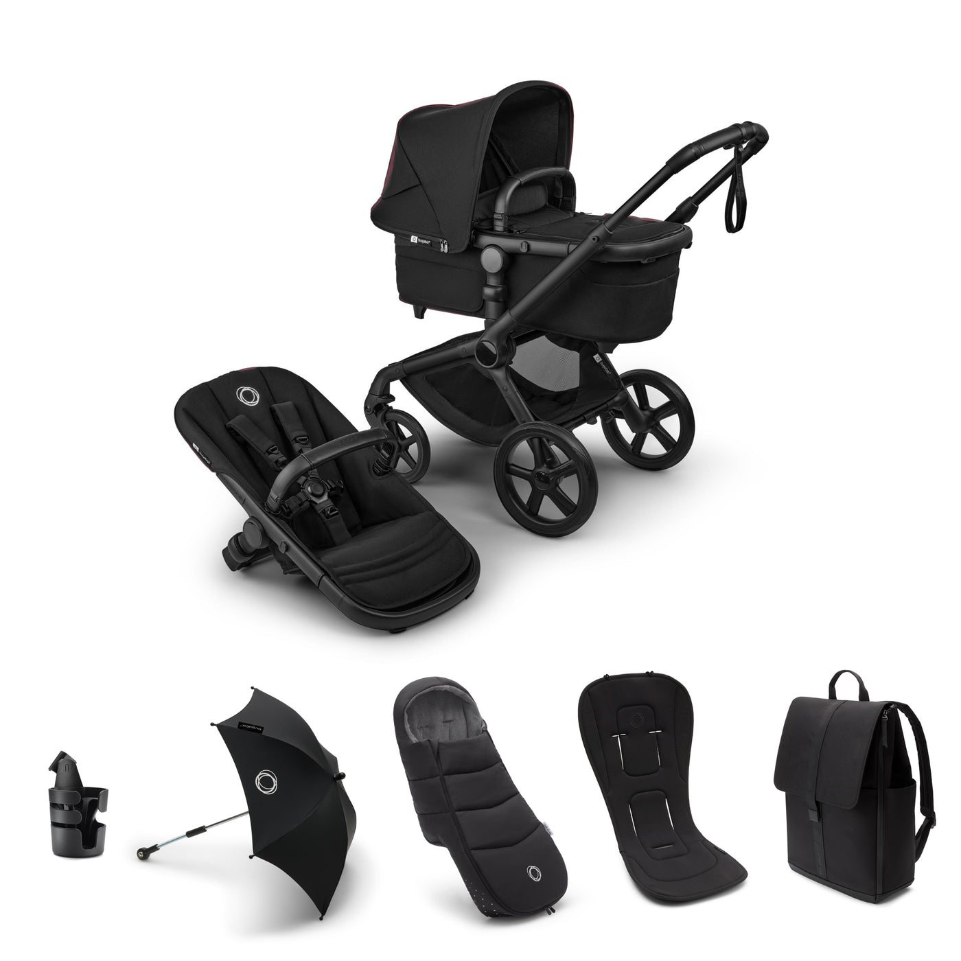 Bugaboo Fox 5 Renew Complete Pushchair Bundle  - Black/Heritage Black