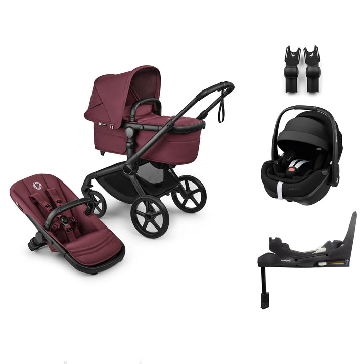 Bugaboo Fox 5 Renew Maxi-Cosi Pebble Pro 2 Bundle - Dark Cherry