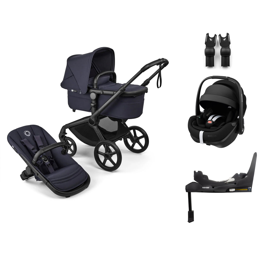 bugaboo steel blue Bugaboo Fox 5 Renew Maxi-Cosi Pebble Pro 2 Bundle