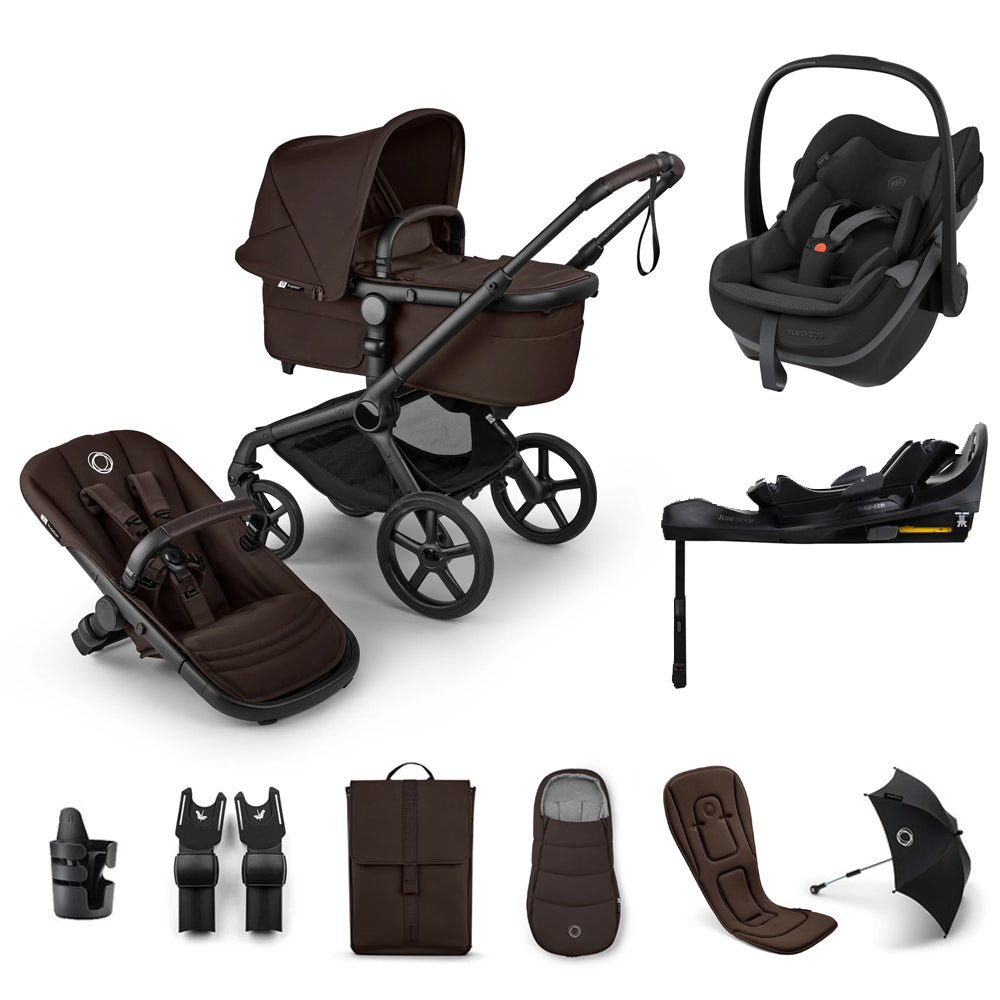 Bugaboo Fox 5 Renew Pebble Slide Pro Bundle - Cocoa Brown