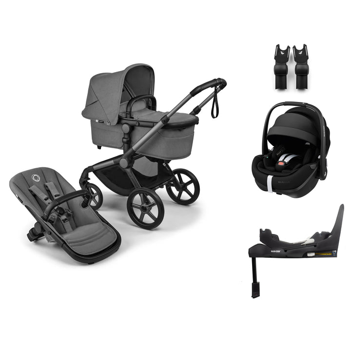 Bugaboo Fox 5 Renew Maxi-Cosi Pebble Pro 2 Bundle - Moon Grey