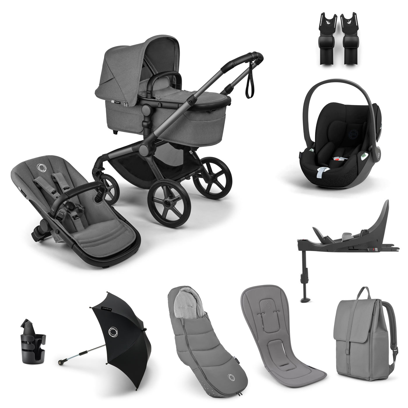 Bugaboo Fox 5 Renew Ultimate Cloud T Bundle - Graphite/Moon-Grey