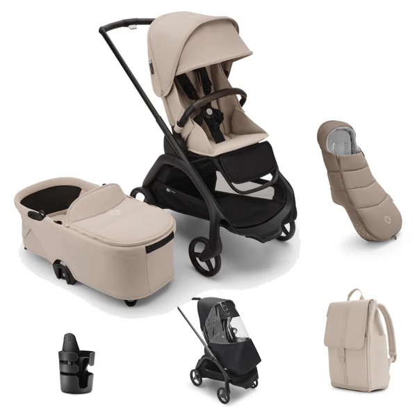 Bugaboo Dragonfly Complete Bundle - Black/Desert Taupe