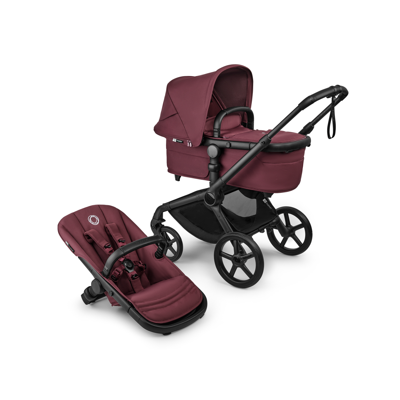 Bugaboo Fox 5 Renew Complete - Black/Dark Cherry