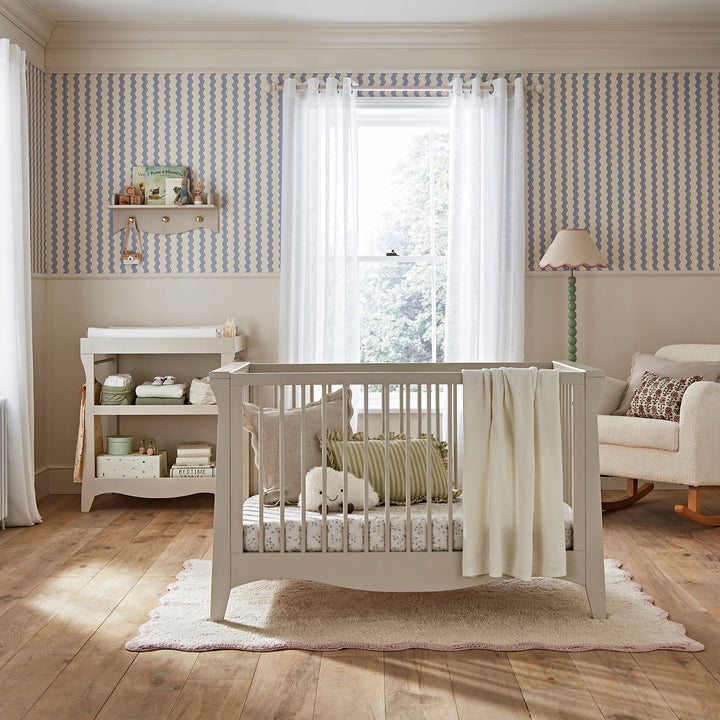 CuddleCo Clara Mini 2 Piece Changer and Cot Bed- Cashmere/Ash
