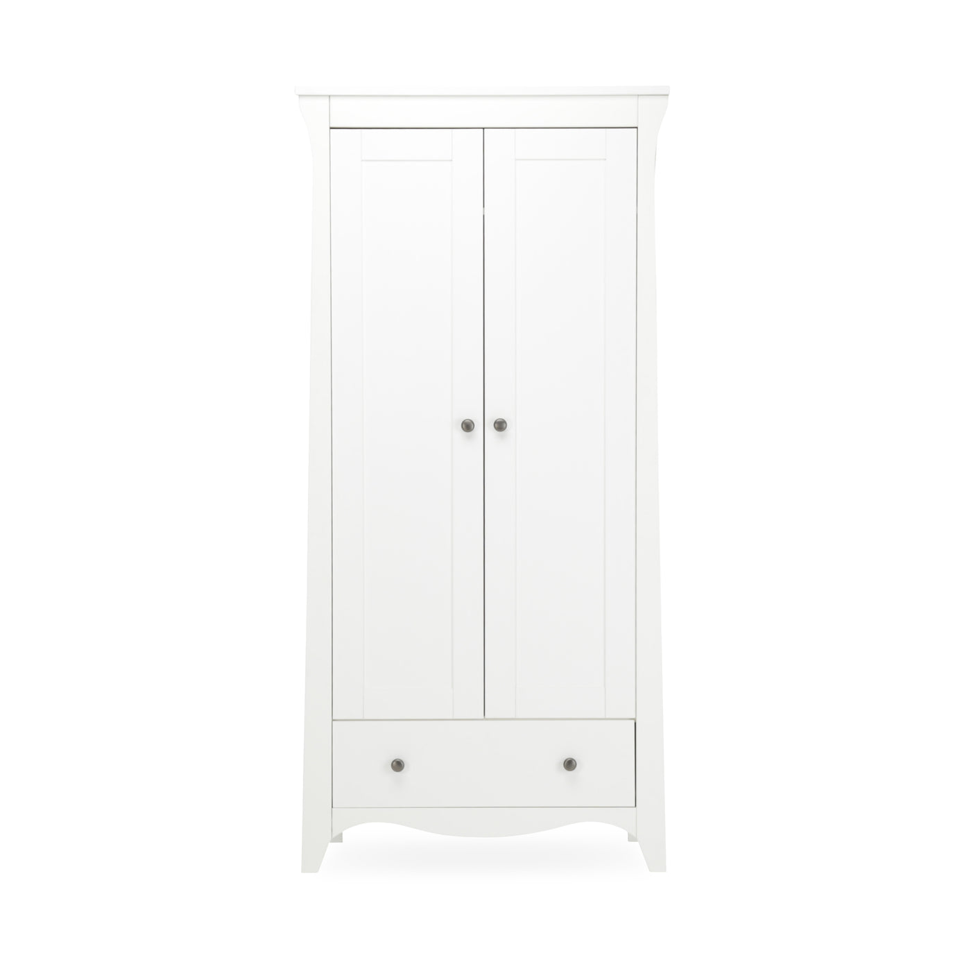 CuddleCo Clara 2 Door Double Wardrobe - White