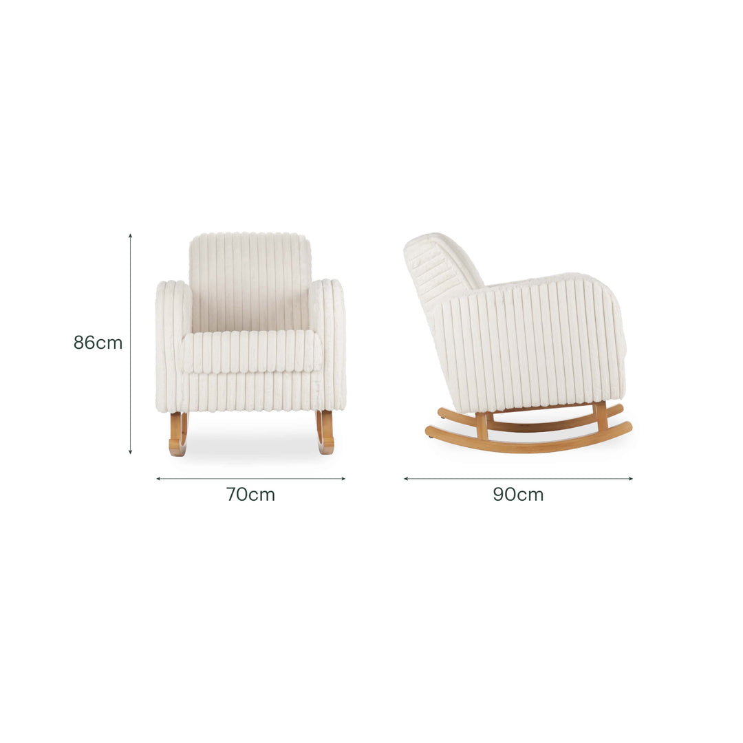 CuddleCo Etta Faux Fur Nursing Chair - Cream