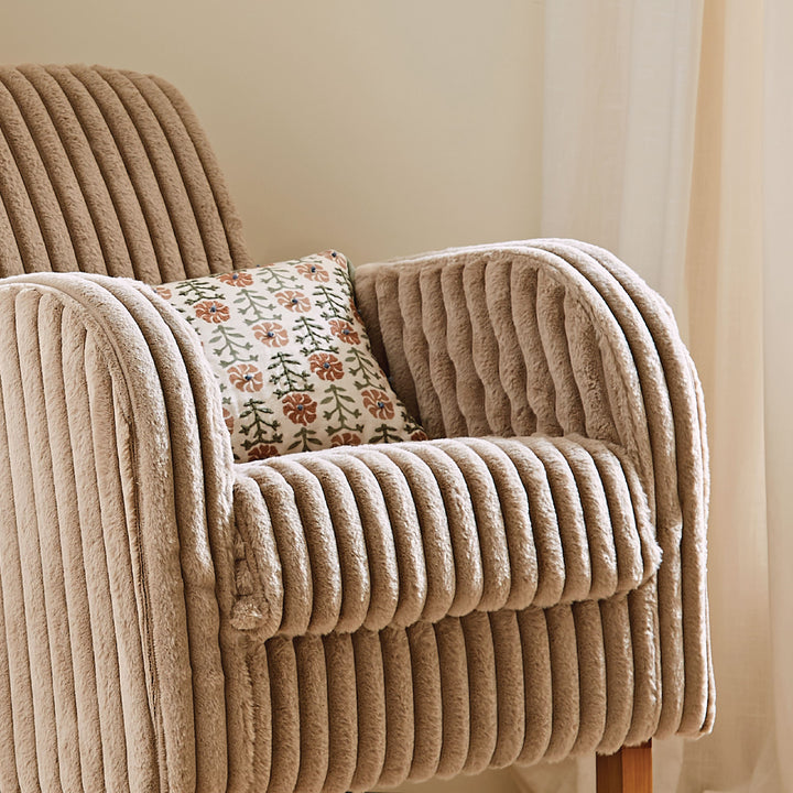 CuddleCo Etta Faux Fur Nursing Chair - Mink