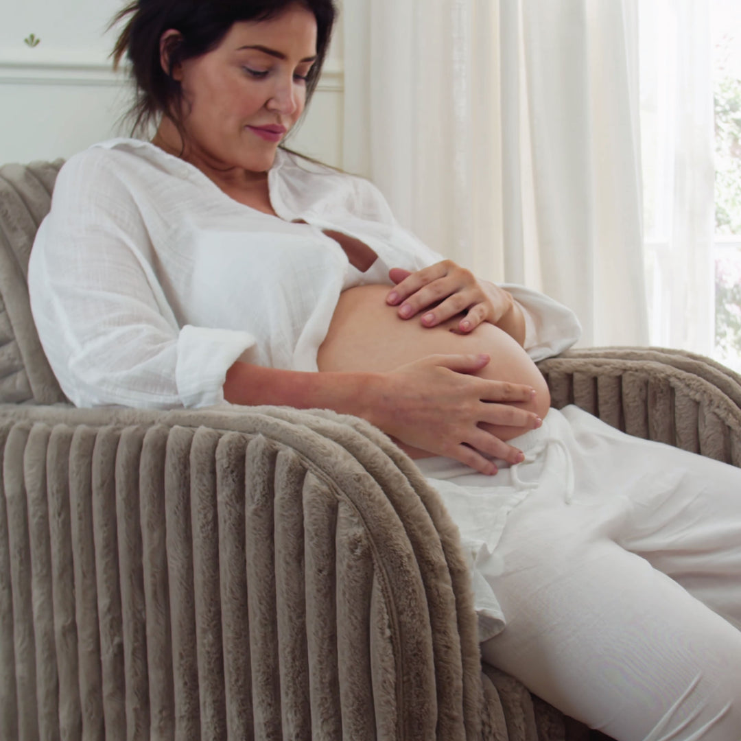 CuddleCo Etta Faux Fur Nursing Chair - Mink