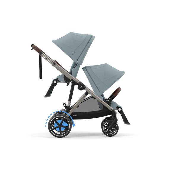 Cybex e-Gazelle S Twin Pushchair - Stormy Blue