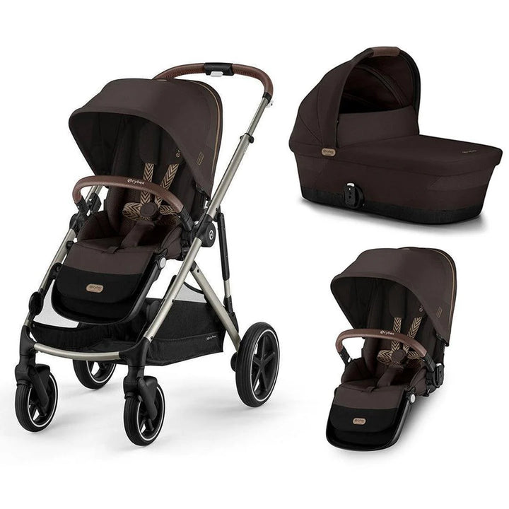 Cybex Gazelle S Double Pushchair- Chocolate Brown