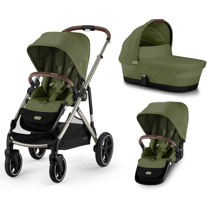 Cybex Gazelle S Double Pushchair- Moss Green