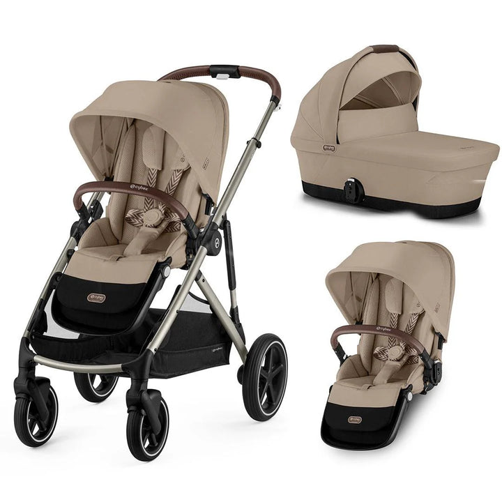 Cybex Gazelle S Double Pushchair- Almond Beige