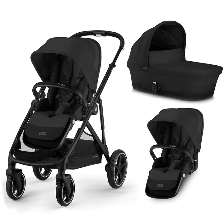 Cybex Gazelle S Double Pushchair- Moon Black