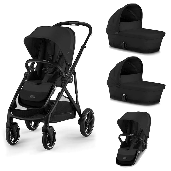 Cybex Gazelle S Twin Pushchair- Moon Black