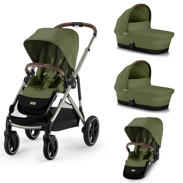 Cybex Gazelle S Twin Pushchair- Moss Green