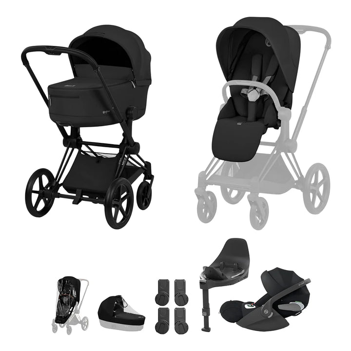 Cybex PRIAM Comfort Ultimate Bundle - Sepia Black & Matt Black Frame