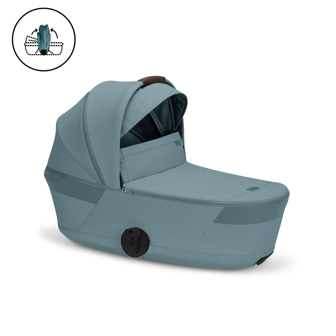 Cybex Balios + Fold Cot Travel System Bundle - Stormy Blue