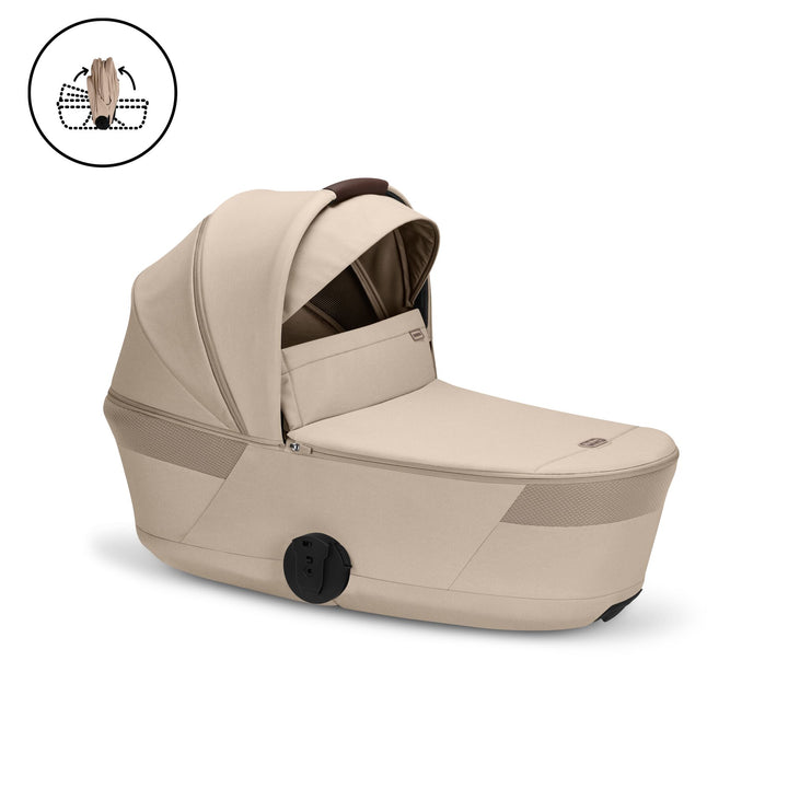 Cybex Balios + Fold Cot Ultimate Travel System Bundle - Almond Beige