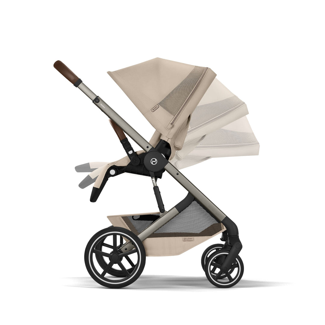 Cybex Balios + Fold Cot Ultimate Travel System Bundle - Almond Beige