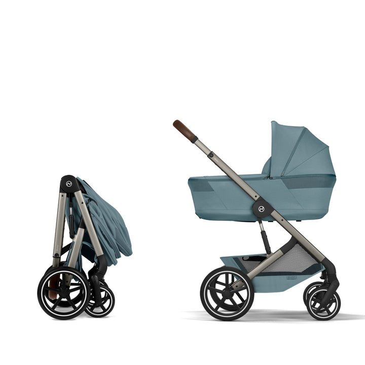 Cybex Balios + Fold Cot Ultimate Travel System Bundle - Stormy Blue