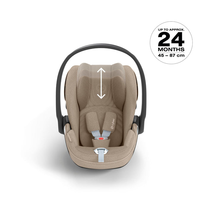 Cybex Cloud T Plus i Size Car Seat Cozy Beige Baby Nest