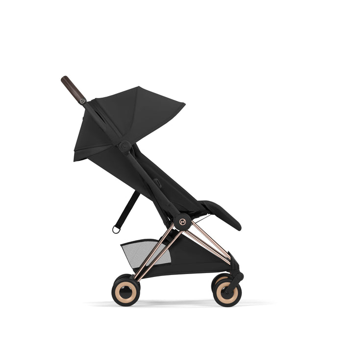 Cybex COYA Comfort Ultimate Accessory Bundle - Sepia Black & Rose Gold Frame