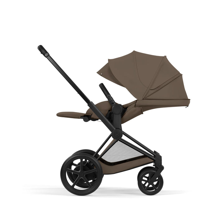 Cybex e-Priam Comfort Set  (Pushchair & Carrycot) - Coconut Brown with Matt Black Frame
