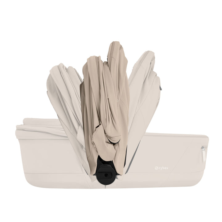Cybex e-Priam Comfort Set  (Pushchair & Carrycot) - Cozy Beige with Matt Black Frame