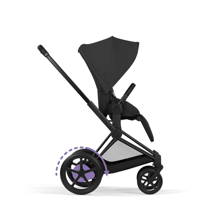 Cybex e-Priam Comfort Set  (Pushchair & Carrycot) - Sepia Black with Matt Black Frame
