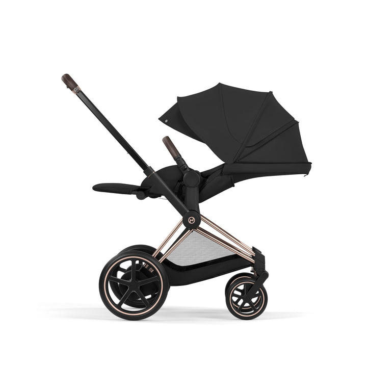 Cybex e-PRIAM Comfort Ultimate Bundle - Sepia Black & Rose Gold Frame