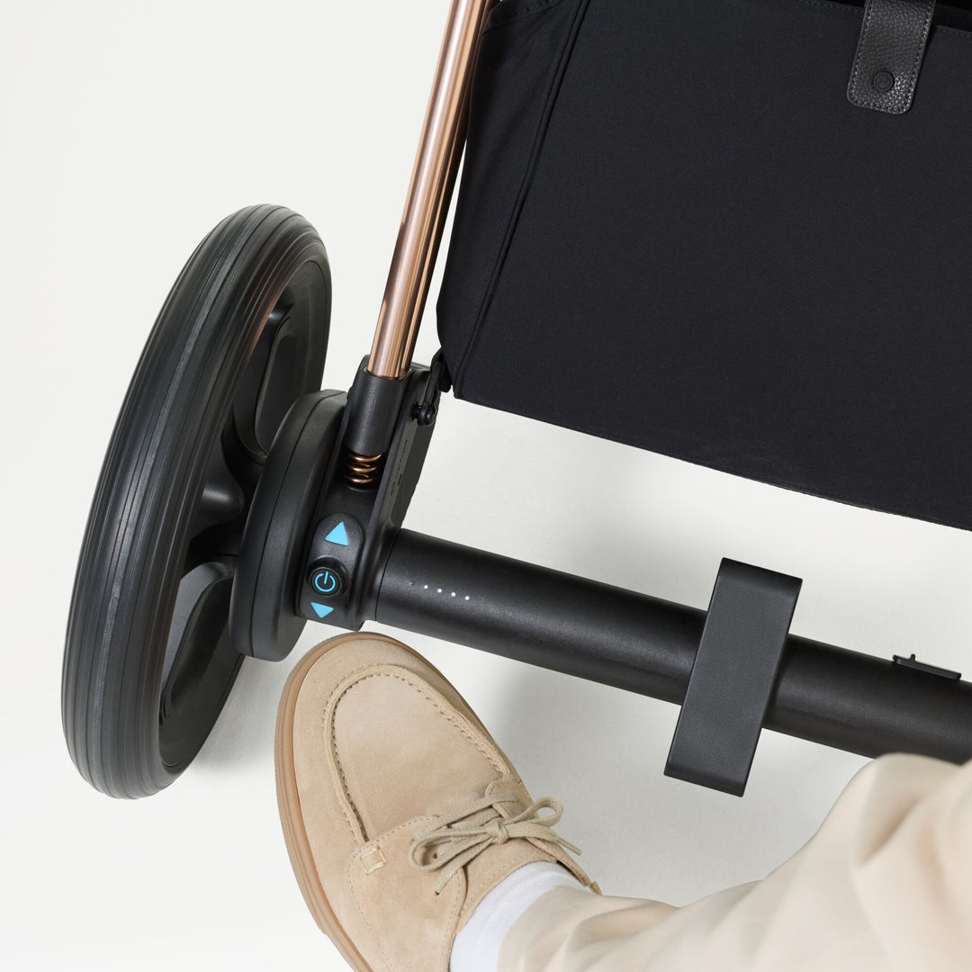 Cybex ePriam Style Pushchair - City Grey with Chrome Brown Frame