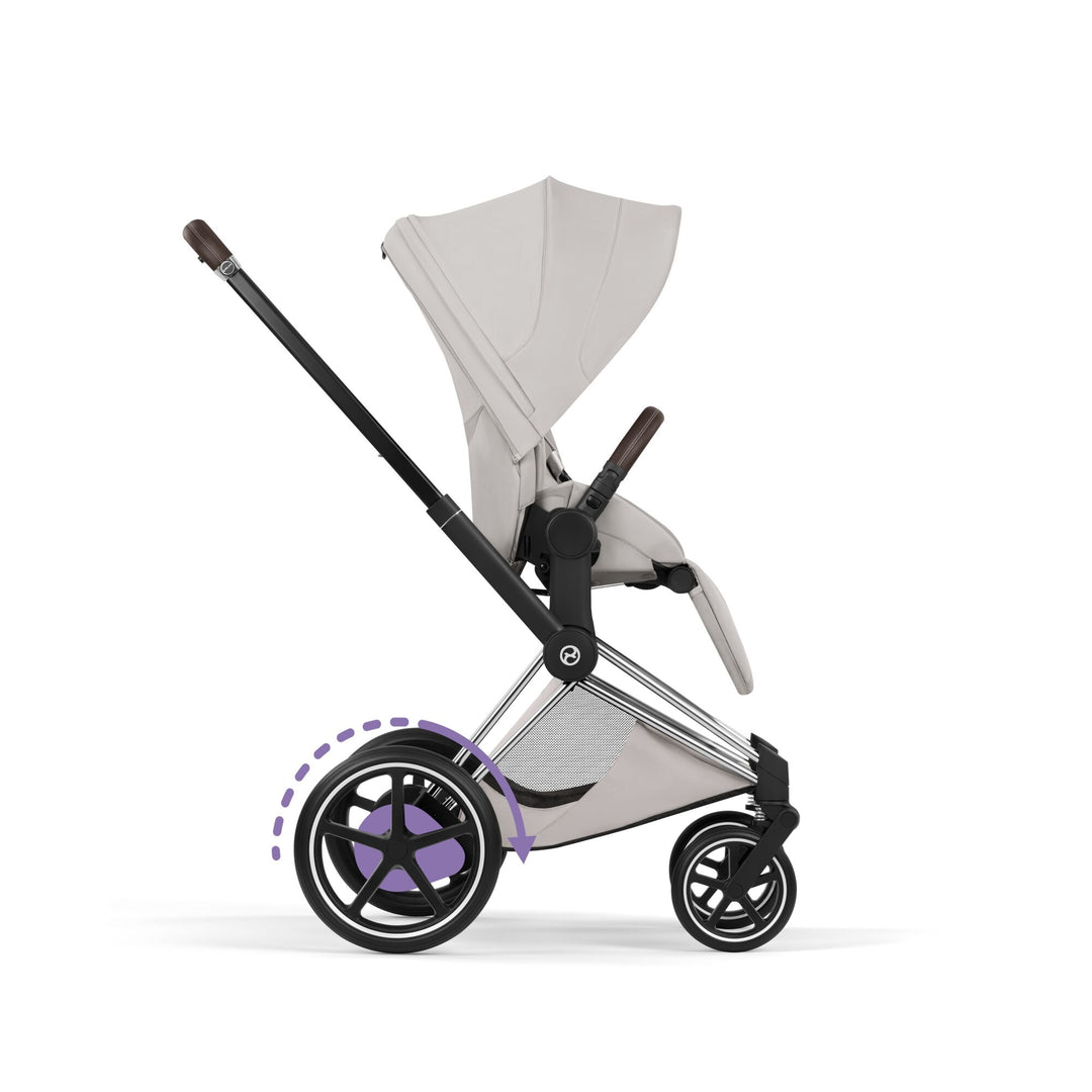 Cybex e-PRIAM Style Ultimate Bundle - City Grey & Chrome Brown Frame
