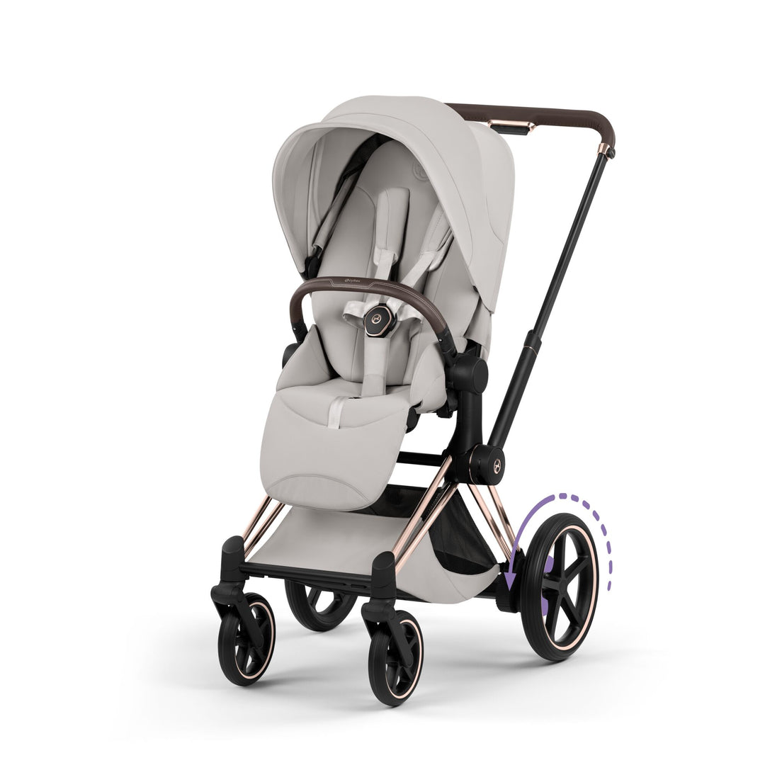 Cybex e-PRIAM Style Ultimate Bundle - City Grey & Rose Gold Frame